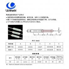 日本内桥UL温度保险丝T3F,115度,2A