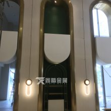 墙面装饰 酒店宴会厅不锈钢双曲门套 弧形不锈钢门套