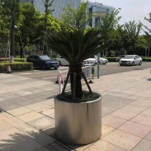 深圳金属花箱厂家 酒店餐厅组合花箱厂家  种植圆筒花箱 户外花箱