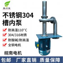 5.5KW不锈钢304槽内液下泵耐高温化工泵立式泵YE3/YE4皖南电机7.5